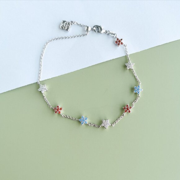 Kendra Scott Sierra Star Crystal Chain Bracelet - Silver - Picture 1 of 5
